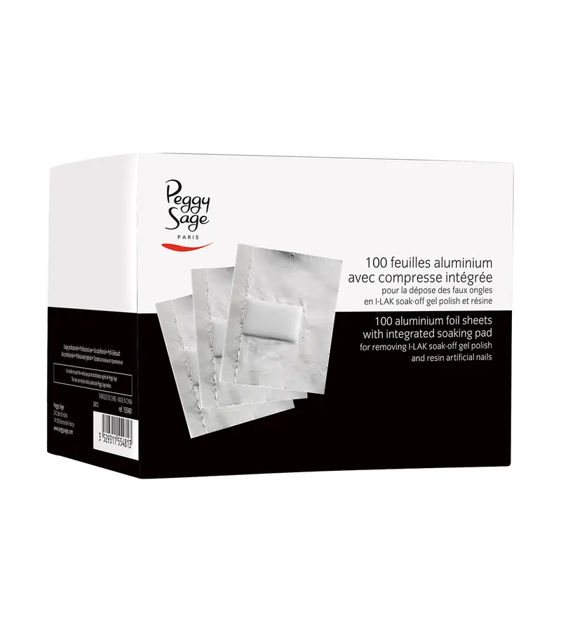 100 hojas de aluminio con compresa integrada