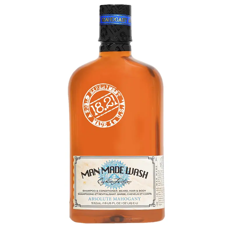 18.21 Man Made Wash Absolute Mahogany - Champú 3 en 1 de 18 oz