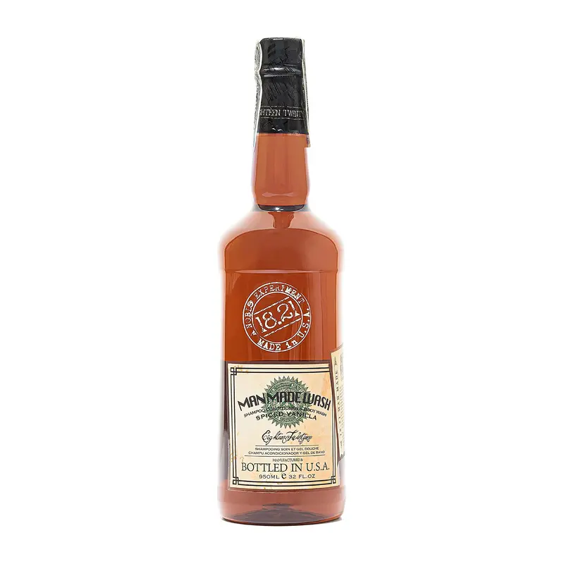 18.21 Man Made Wash Spiced Vanilla - 3 en 1 Champú, Acondicionador y Gel de Baño 946 ml