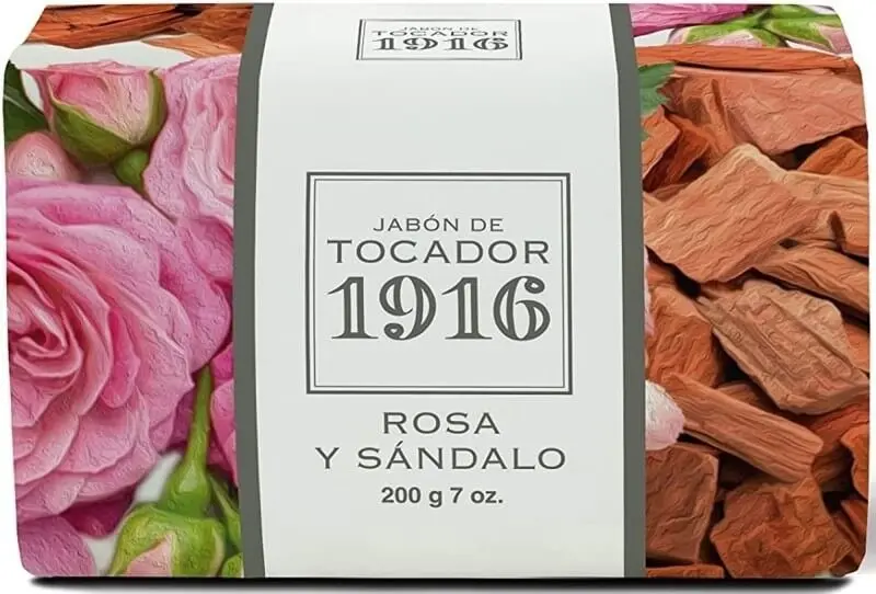 1916 Jabón de Tocador Rosa y Sándalo 200G