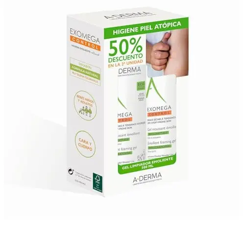 A-Derma Exomega Control Gel Espumoso Emoliente Lote 2x500ml