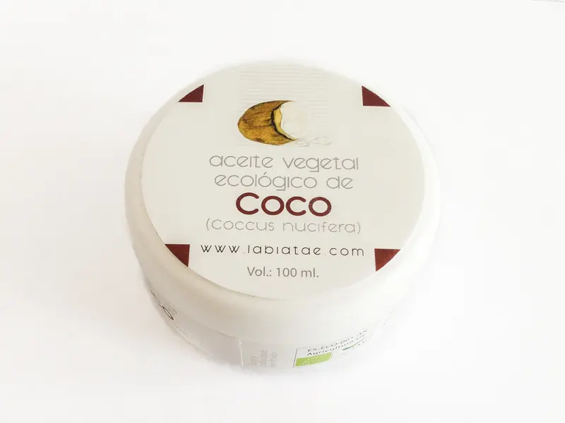 Aceite de Coco Virgen BIO Labiatae - 100 ml en Tarro de Cristal