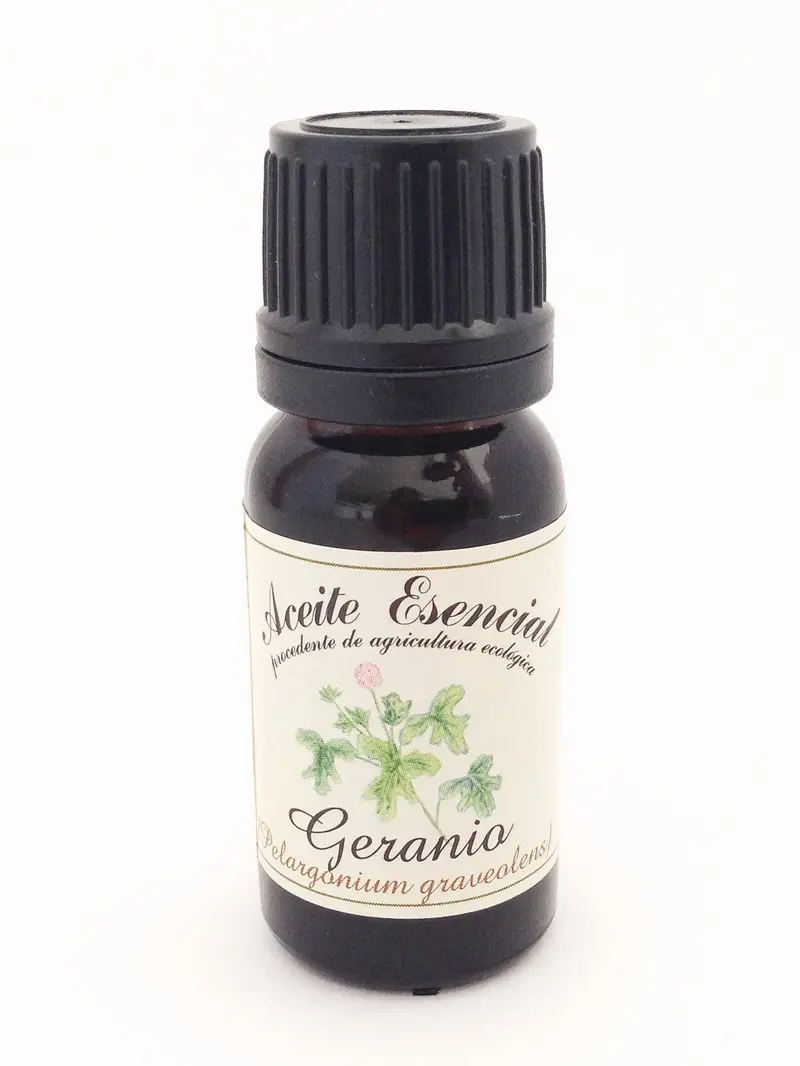 Aceite Esencial Ecológico de Geranio Pelargonium graveolens 12 ml Labiatae