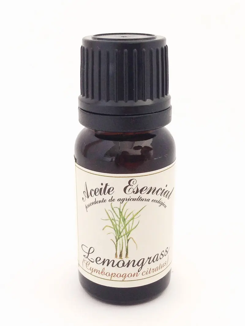 Aceite Esencial Ecológico de Lemongrass 12 ml - Cymbopogon Citratus Puro