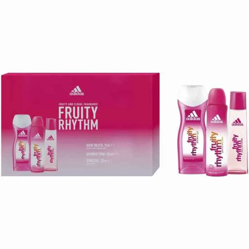 Adidas Estuche Fruity Rhythm Woman Vapo 75 Ml + Desodorantes Spray 150 Ml + Gel De Baño 250 Ml