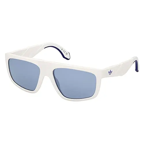 Adidas Originals OR0093 Gafas de Sol Unisex - Montura Blanca Lentes Espejadas