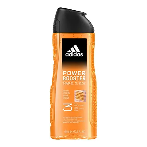 Adidas Power Booster Shower Gel 400 ml - Gel de Ducha 3 en 1 Vegano