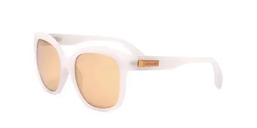 Adidas Sport OR0012 Gafas de Sol Mujer - Montura Blanca con Lentes Espejadas Marrón