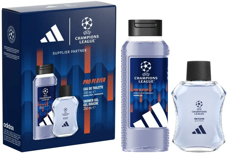 Adidas UEFA Champions League Pro Player Estuche Eau de Toilette 100 ml + Gel de Ducha 250 ml