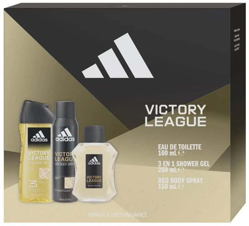 Adidas Victory League Set de Regalo Eau de Toilette 100 ml + Gel 250 ml + Deo 150 ml