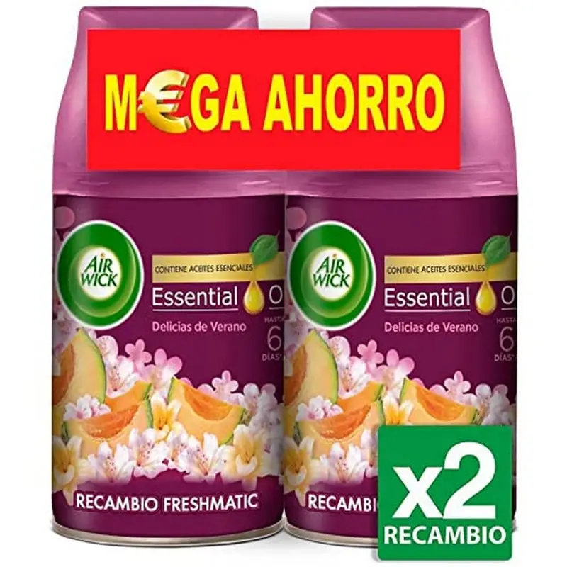 Air Wick Life Scents Delicias de Verano Recambio Freshmatic Duplo 500ml