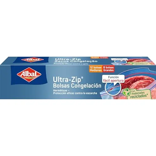 Albal Bolsas Congelación Surtida 1 y 3 Litros - 20 Unidades Reutilizables