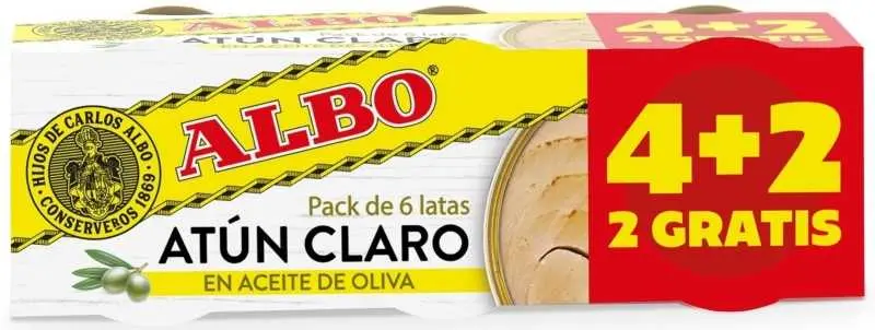 Albo Atún Claro en Aceite de Oliva RO-65 Pack de 6