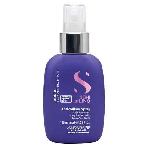 Alfaparf Milano Semi di Lino Blonde Anti-Yellow Spray 125ml - Neutralizador de Tonos Amarillos