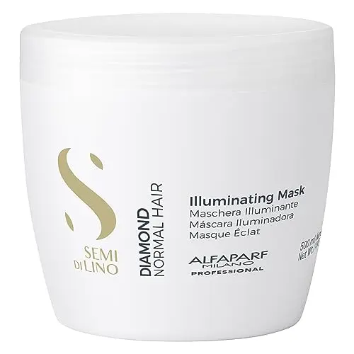 Alfaparf Milano Semi Di Lino Diamond Illuminating Mask 500ml - Mascarilla Capilar Nutritiva