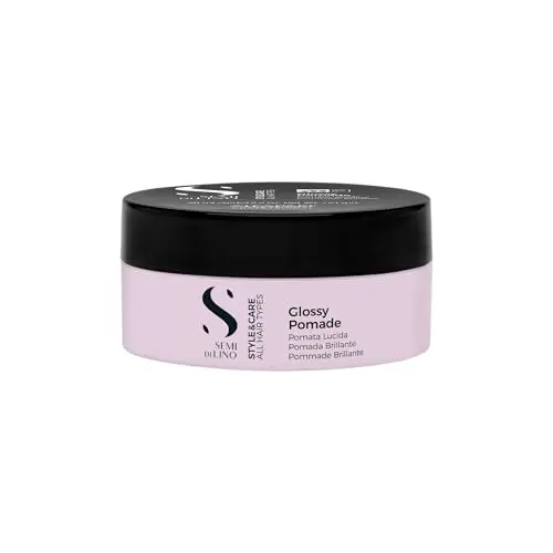 Alfaparf Milano Semi Di Lino Style&Care Glossy Pomade 90ml - Cera Fijación Fuerte