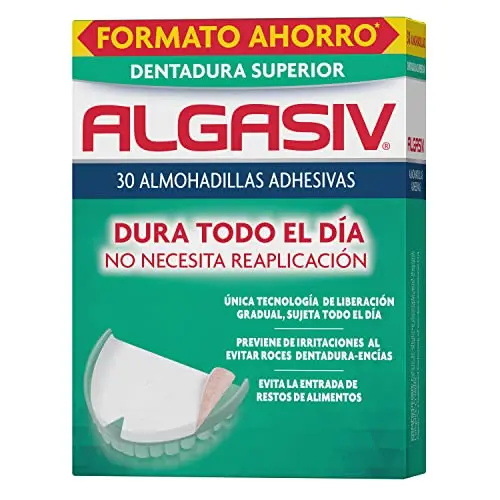 Algasiv Almohadillas Adhesivas Dentaduras Superiores 30 Unidades