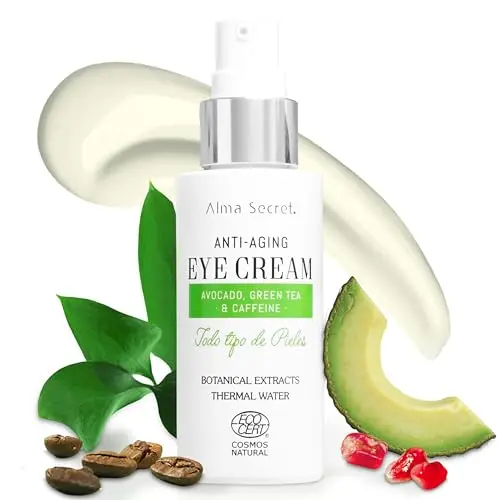 ALMA SECRET Contorno de Ojos Antiedad - Aguacate, Té Verde y Cafeína 30ml