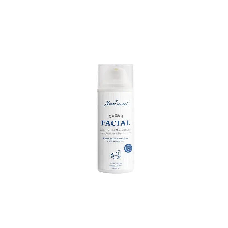 Alma Secret Crema Facial Hidratante SPF 20 con Argán, Karité y Manzanilla Azul 50ml