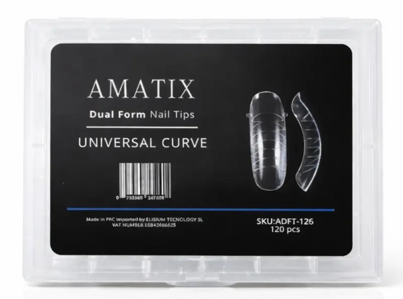 Amatix Amatix Dual Form Nail Tips Universal Curve 120uni 12 tamaños