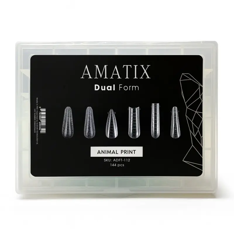 Amatix Dual Form Nail Tips Animal Print 144uni 6 formas