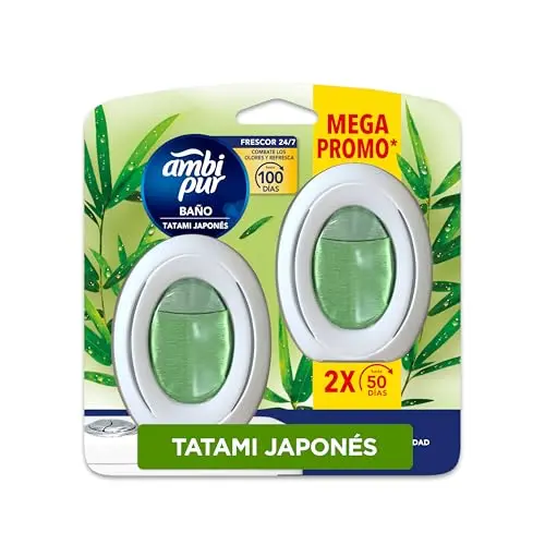 Ambi Pur Eliminación y Prevención de Malos Olores Cuarto de Baño Pradera Fresca 2x7.5ml