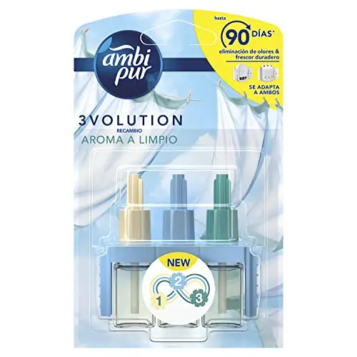 Ambientador Recambio 3Volution Ambi Pur Aroma Limpio 20 ml