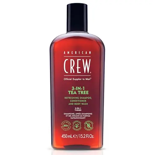 American Crew 3 en 1 Tea Tree - Champú, Acondicionador y Gel de Ducha