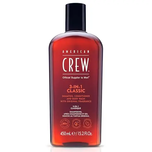 American Crew Classic 3 en 1 - Champú, Acondicionador y Gel de Baño 250 ml