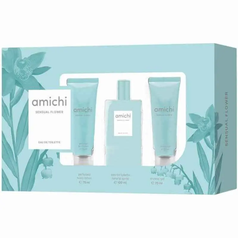 Amichi Estuche Sensual Flower Woman Vapo 75 Ml + Gel Baño 75 Ml + Body Lotion 75 Ml