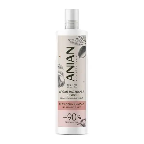 Anian Champú Argán, Macadamia y Trigo 400 ml - Reparación Profunda para Cabello Seco