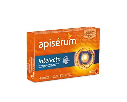APISERUM Intelecto - Complemento Alimenticio para Concentración y Memoria, 30 Cápsulas