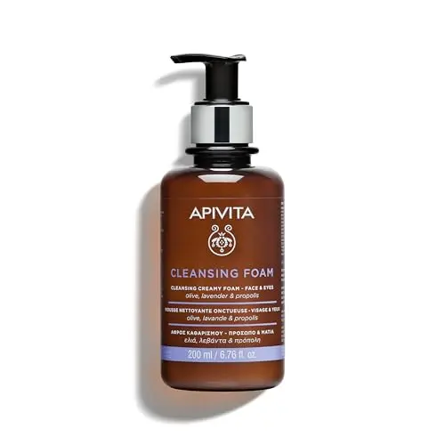 Apivita Crema Espuma Limpiadora 200ml - Desmaquillante Natural para Rostro y Ojos