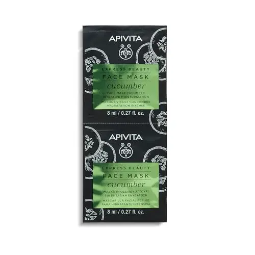 Apivita Express Beauty Mascarilla Facial Hidratante Intensiva con Pepino 2x8ml