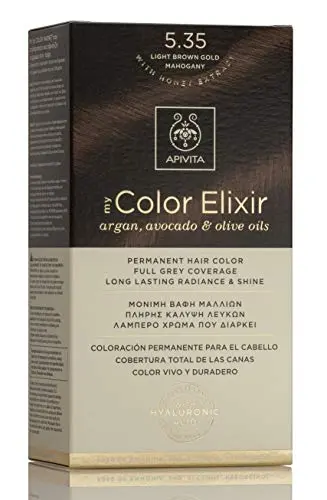 Apivita My Color Elixir 5.35 - Coloración Permanente Castaño Claro Dorado Caoba
