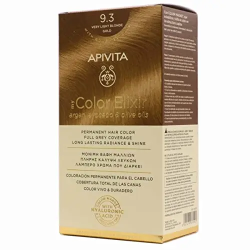 Apivita My Color Elixir 9.3 Rubio Muy Claro Dorado - Tinte Permanente Sin Amoníaco