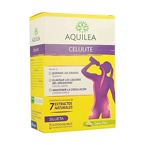 AQUILEA Celulite 15 Sticks Solubles Sabor Piña - Complemento Anticelulitis