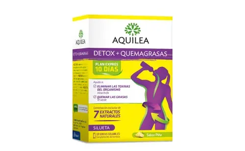 Aquilea Detox + Quemagrasas Forte 10 Sticks Solubles Sabor Piña