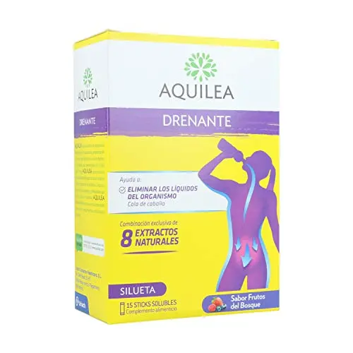 AQUILEA Drenante 15 Sticks Solubles Frutas del Bosque - Elimina Líquidos