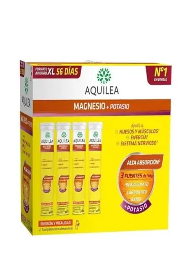 Aquilea Magnesio + Potasio Efervescente 56 Tabletas - Equilibrio Electrolítico