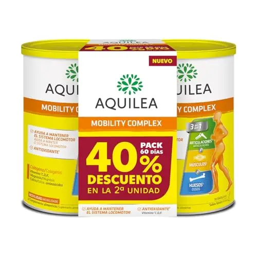 Aquilea Mobility Complex Pack Duplo - Colágeno y Magnesio para Articulaciones, 2x375g