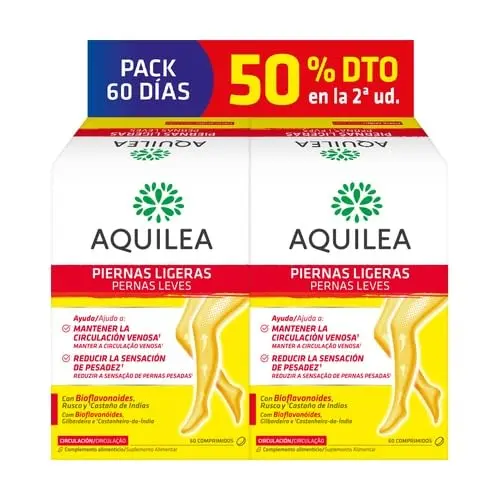Aquilea Piernas Ligeras Pack Duplo 2x60 Comprimidos - Circulación y Ligereza
