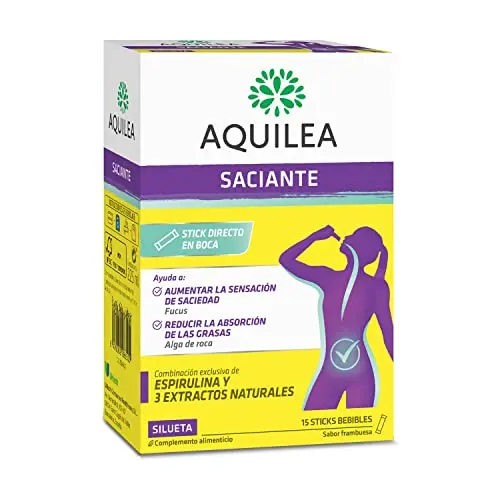 Aquilea Saciante 15 Sticks Frambuesa - Suplemento Natural con Espirulina