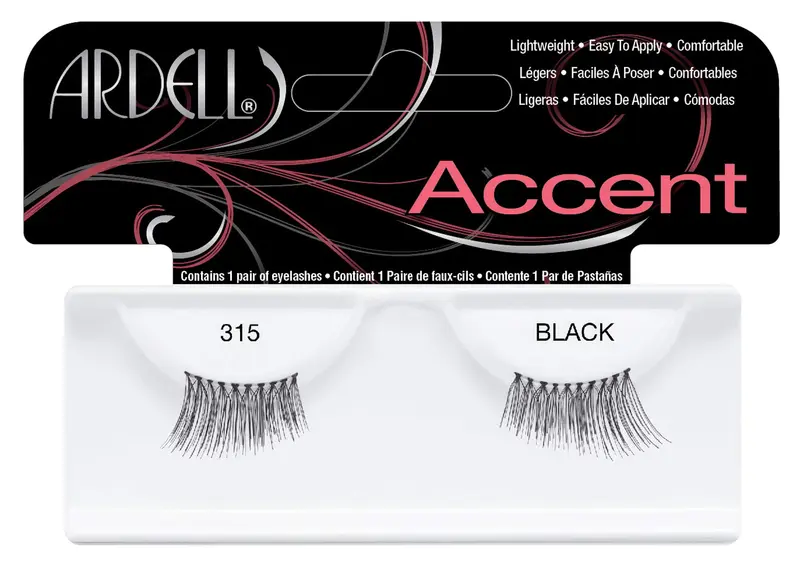 Ardell Lash Accents 315 - Pestañas Postizas Negras con Banda Invisible