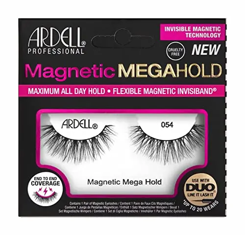 Ardell Magnetic MegaHoldLash 054 - Pestañas Postizas Magnéticas con Banda Invisible