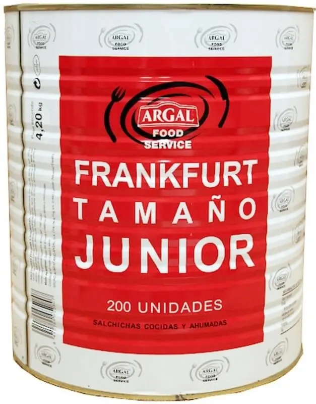 Argal Food Service Salchichas Frankfurt Tamaño Junior 200U 4,2 kg