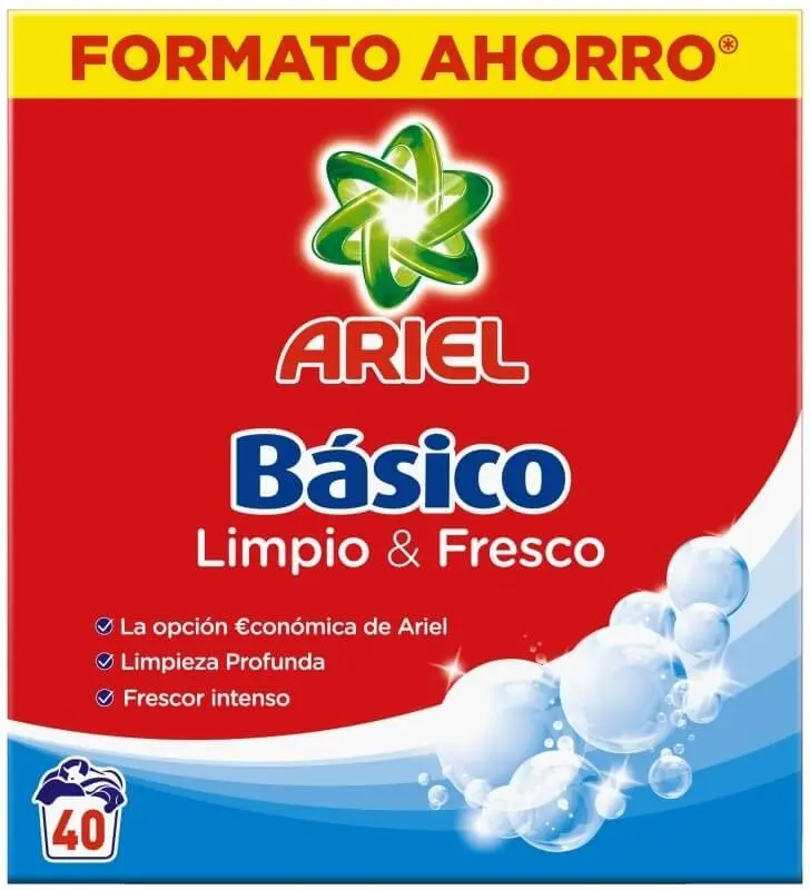 Ariel Básico Maleta Detergente en Polvo 40D