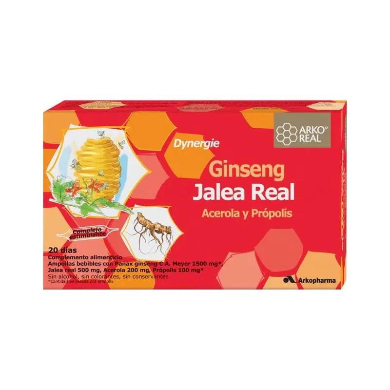 ARKOREAL JALEA REAL + GINSENG 20 AMPOLLAS 15 ML