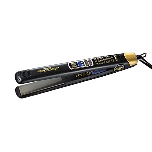 Artero Zenit Titanium - Plancha para el Pelo con Placas de Titanio y Pantalla LCD
