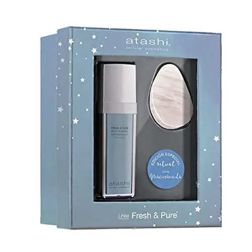 Atashi Cofre Belleza Ritual Renovador Nocturno - Suero Fresh & Pure 30ml + Piedra Jade